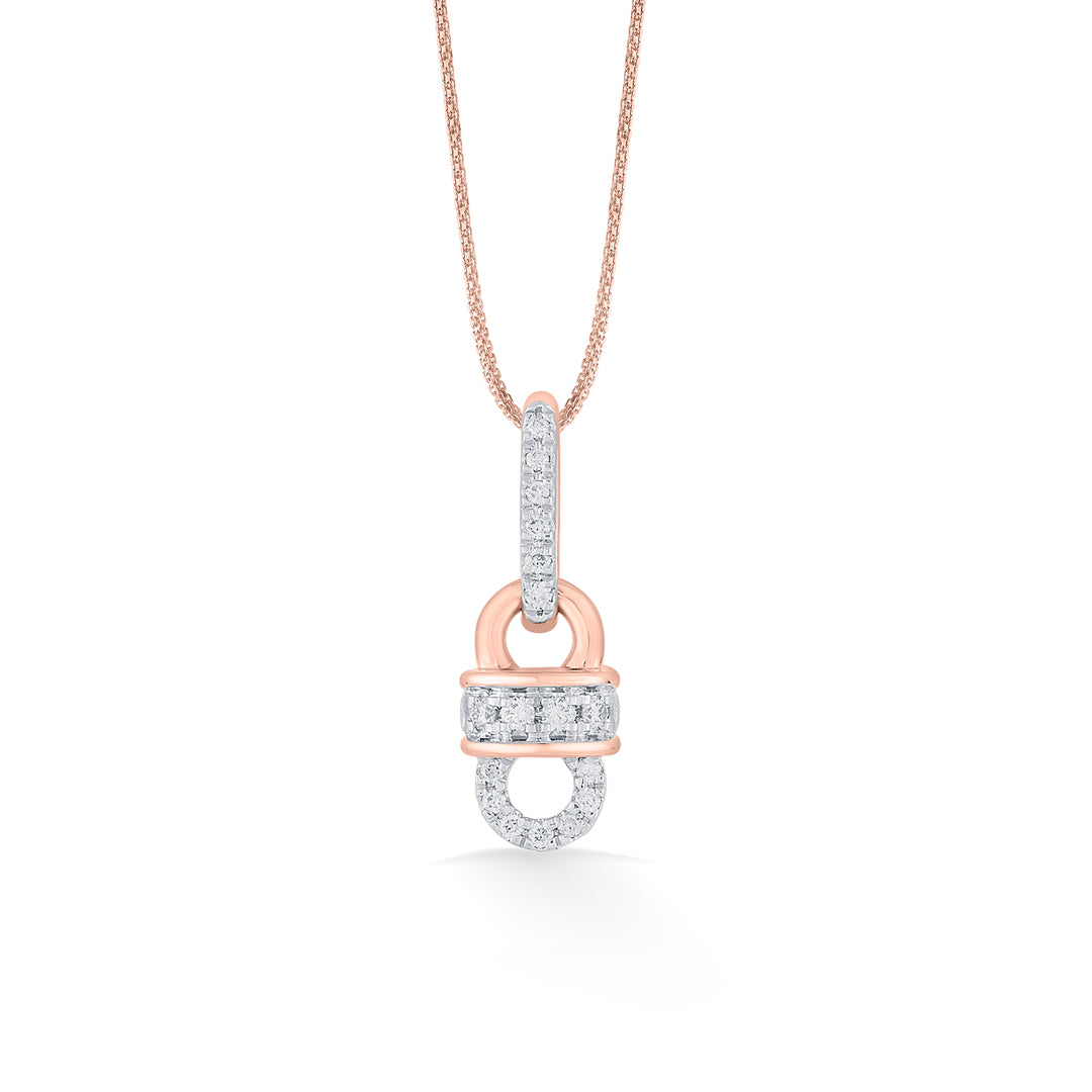 Urban Link Diamond & Gold Classic Pendant for Women