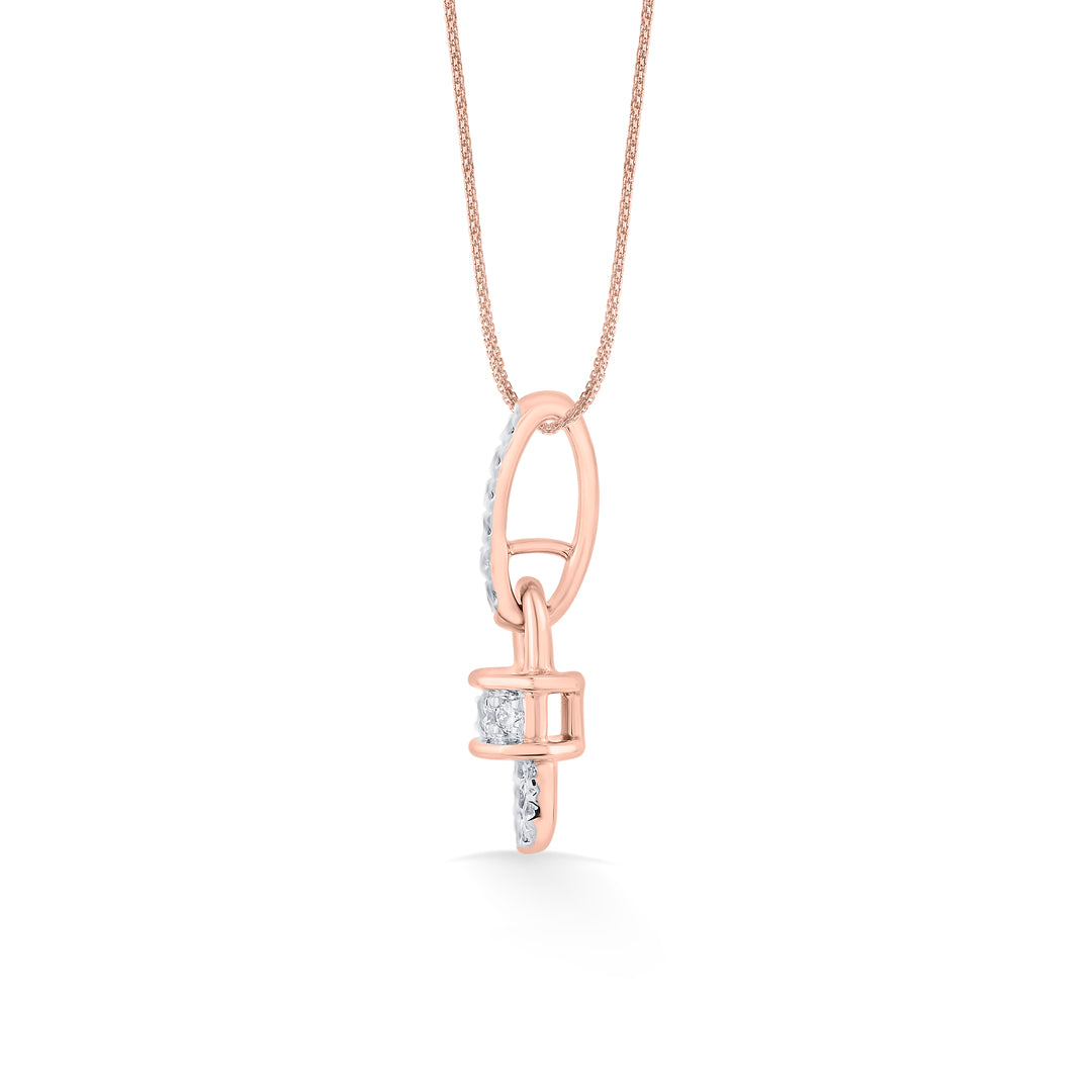 Urban Link Diamond & Gold Classic Pendant for Women