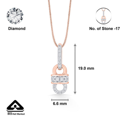 Urban Link Diamond & Gold Classic Pendant for Women