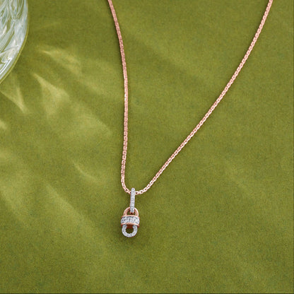 Urban Link Diamond & Gold Classic Pendant for Women