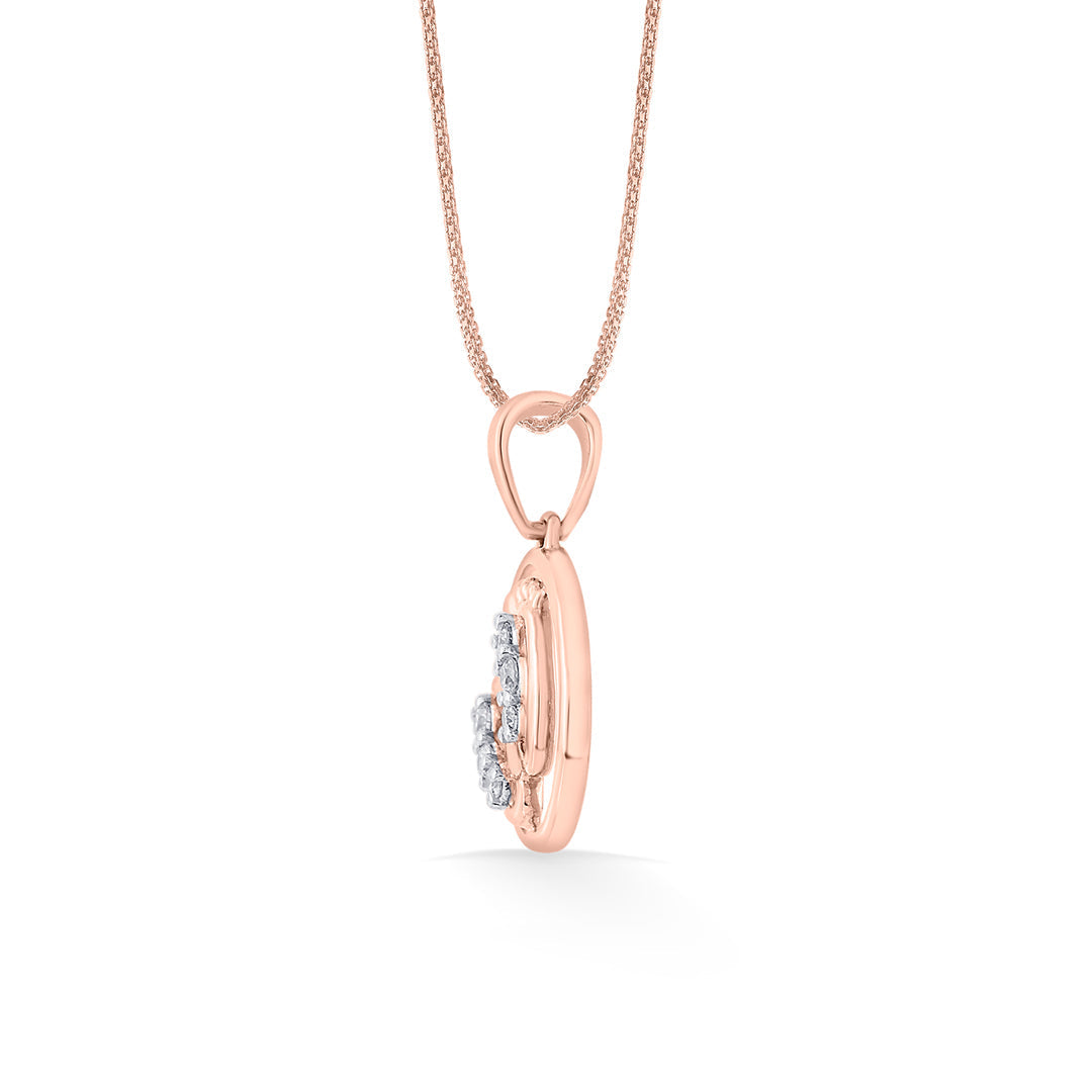 Step Shine Diamond & Gold Classic Pendant for Women