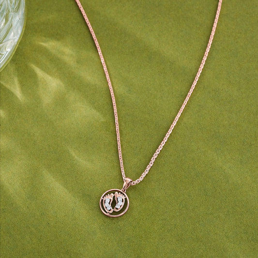 Step Shine Diamond & Gold Classic Pendant for Women