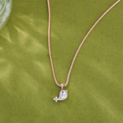 Dolphin Splash Diamond & Gold Kids Pendant for Women