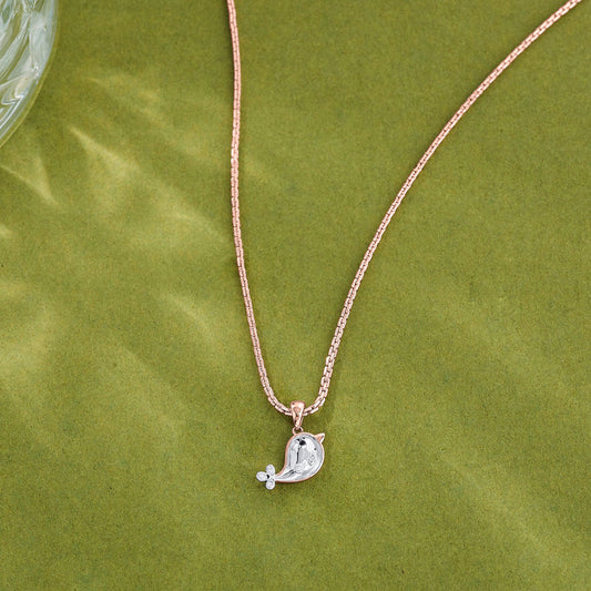 Dolphin Splash Diamond & Gold Kids Pendant for Women
