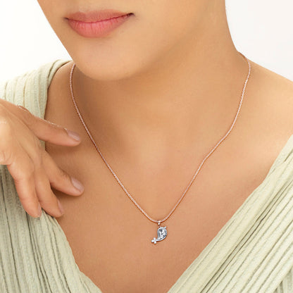 Dolphin Splash Diamond & Gold Kids Pendant for Women