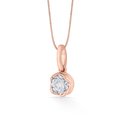 Lunar Halo Diamond & Gold Casual Pendant for Women