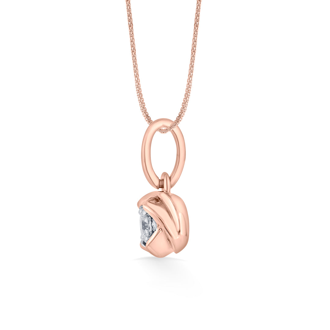 Lunar Halo Diamond & Gold Casual Pendant for Women