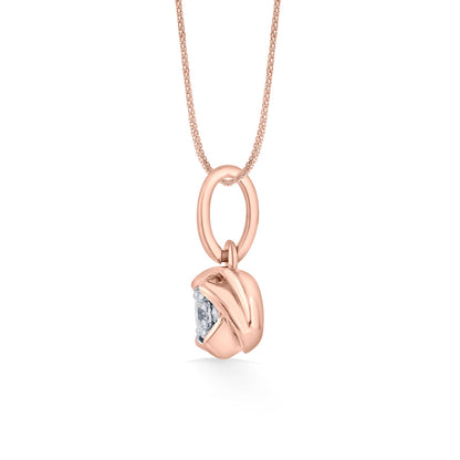 Lunar Halo Diamond & Gold Casual Pendant for Women
