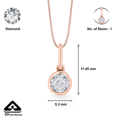 Lunar Halo Diamond & Gold Casual Pendant for Women