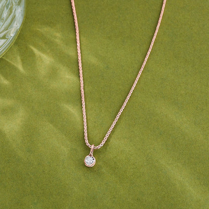 Lunar Halo Diamond & Gold Casual Pendant for Women