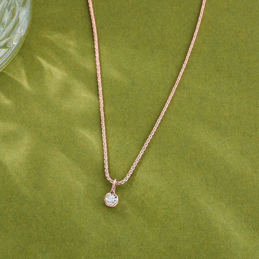Lunar Halo Diamond & Gold Casual Pendant for Women