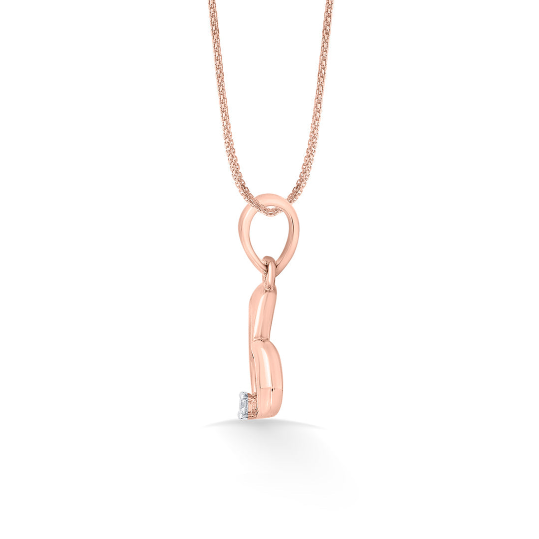 Sweet Heart Diamond & Gold Heart Pendant for Women