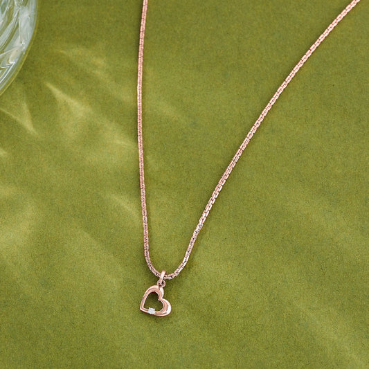 Sweet Heart Diamond & Gold Heart Pendant for Women