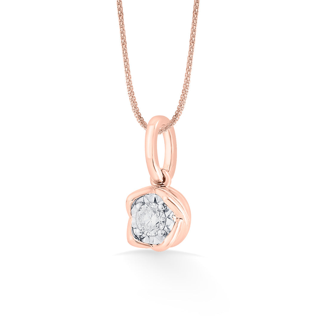 Moon Halo Diamond & Gold Casual Pendant for Women