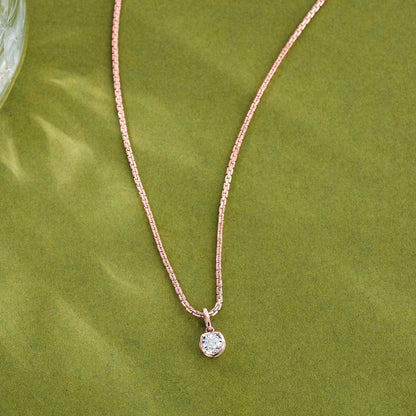 Moon Halo Diamond & Gold Casual Pendant for Women