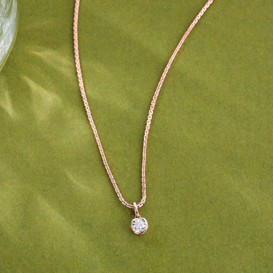 Moon Halo Diamond & Gold Casual Pendant for Women