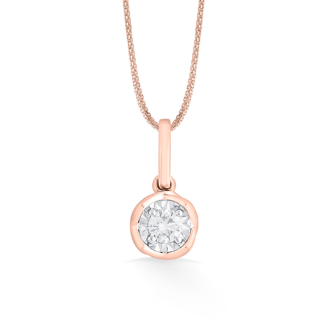 Moon Halo Diamond & Gold Casual Pendant for Women