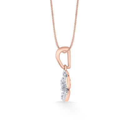Bloom Charm Diamond & Gold Casual Pendant for Women