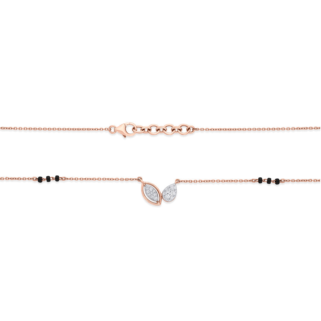 Contemporary Vow Diamond & Gold Tanmaniya Mangalsutra for Women