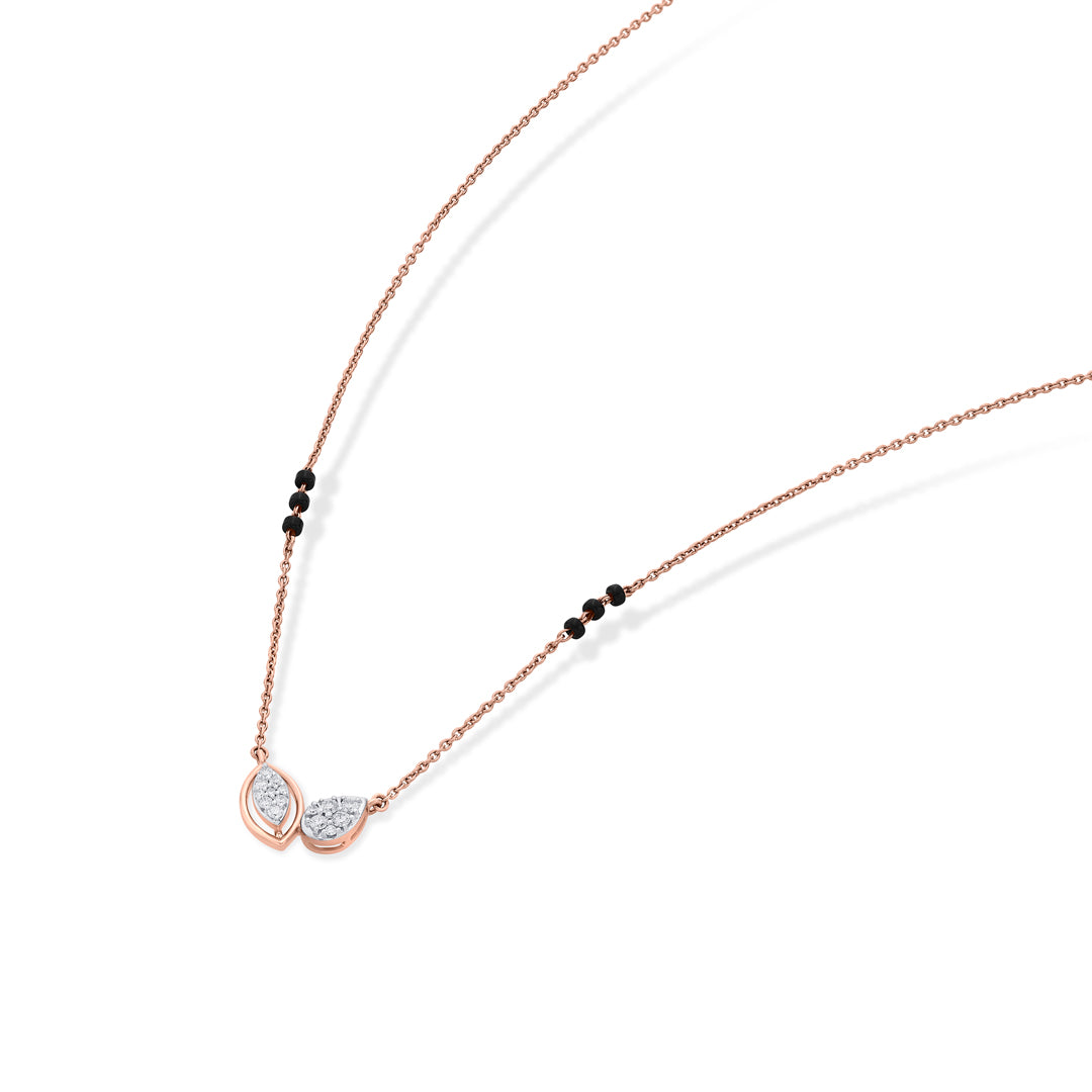 Contemporary Vow Diamond & Gold Tanmaniya Mangalsutra for Women