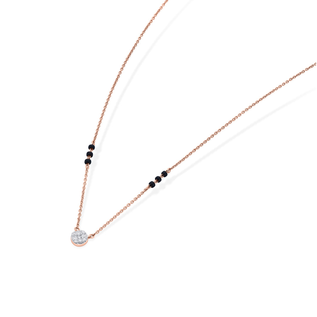 Divine Union Diamond & Gold Tanmaniya Mangalsutra for Women