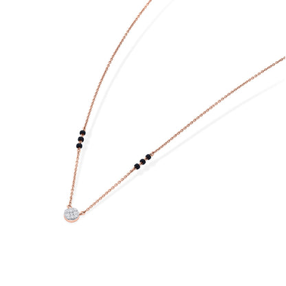 Divine Union Diamond & Gold Tanmaniya Mangalsutra for Women
