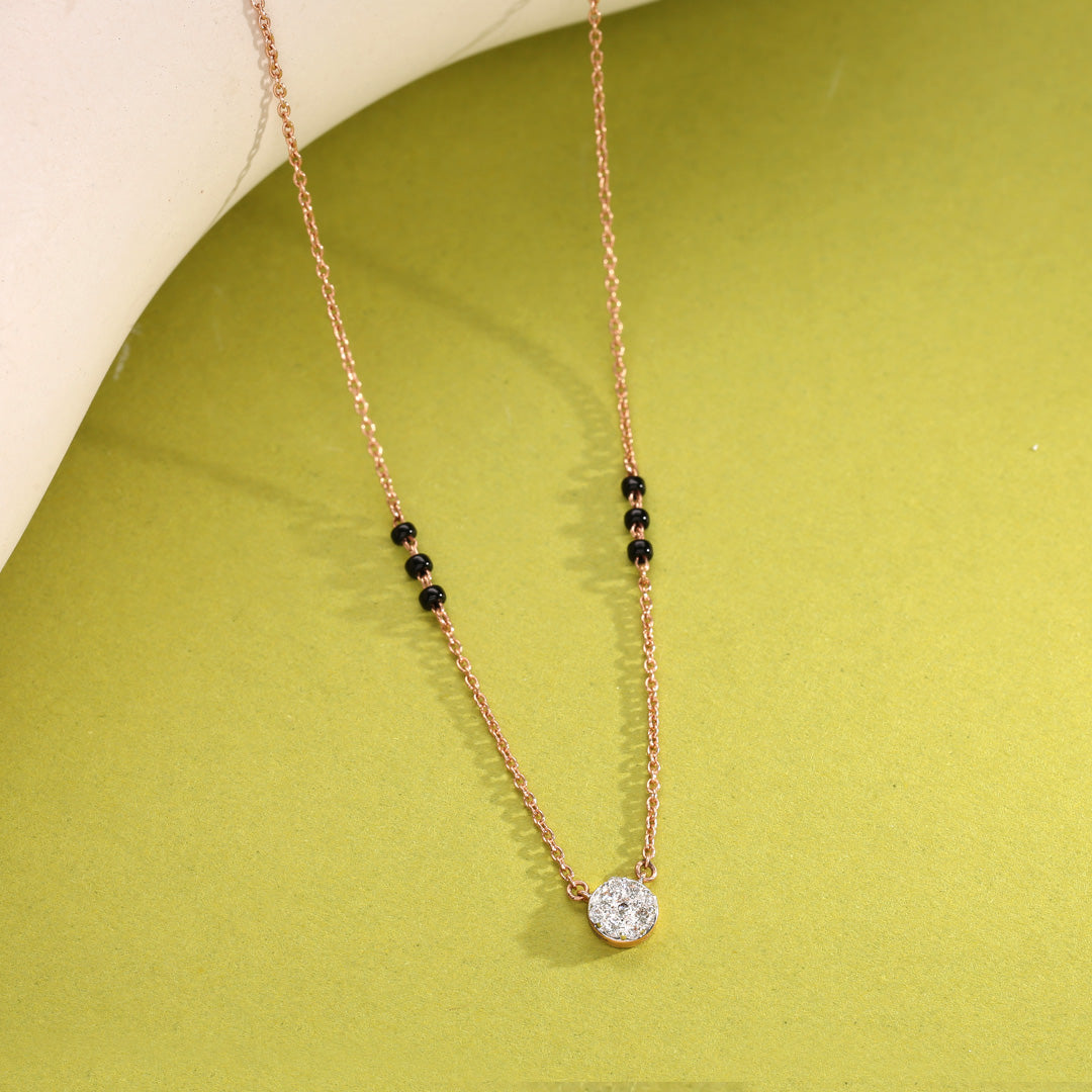 Divine Union Diamond & Gold Tanmaniya Mangalsutra for Women