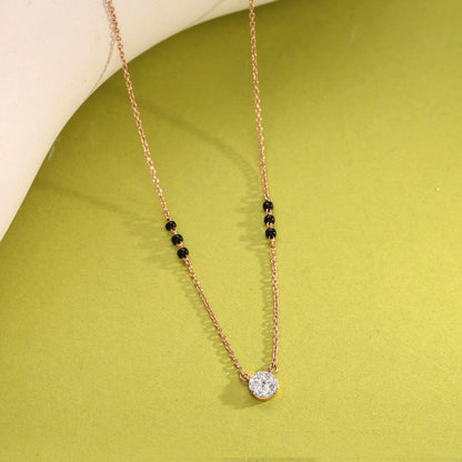 Divine Union Diamond & Gold Tanmaniya Mangalsutra for Women