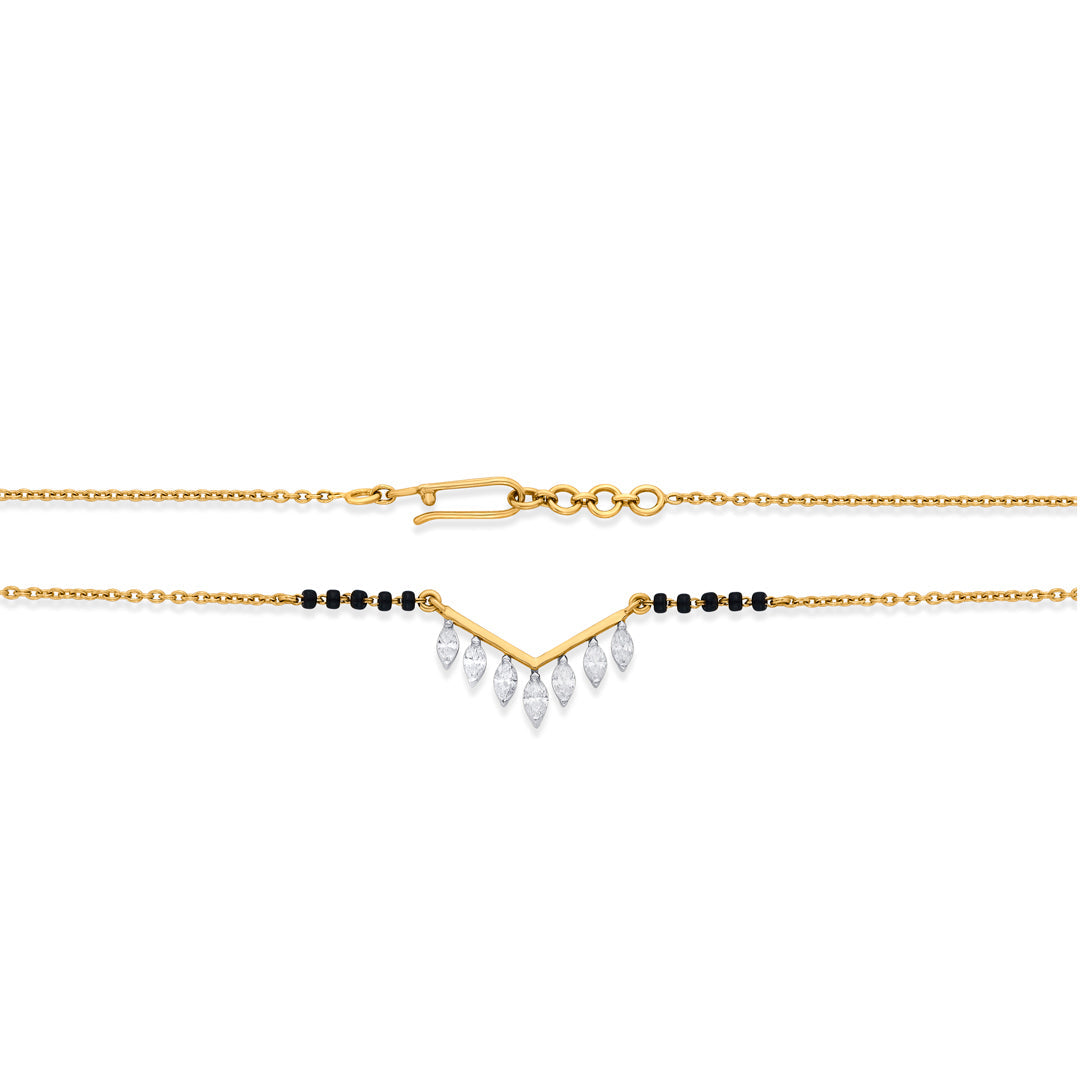 Nova Bond Diamond & Gold Tanmaniya Mangalsutra for Women