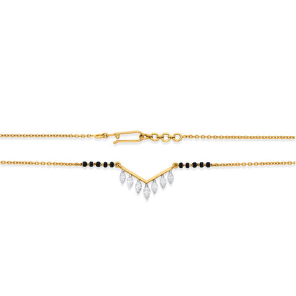 Nova Bond Diamond & Gold Tanmaniya Mangalsutra for Women