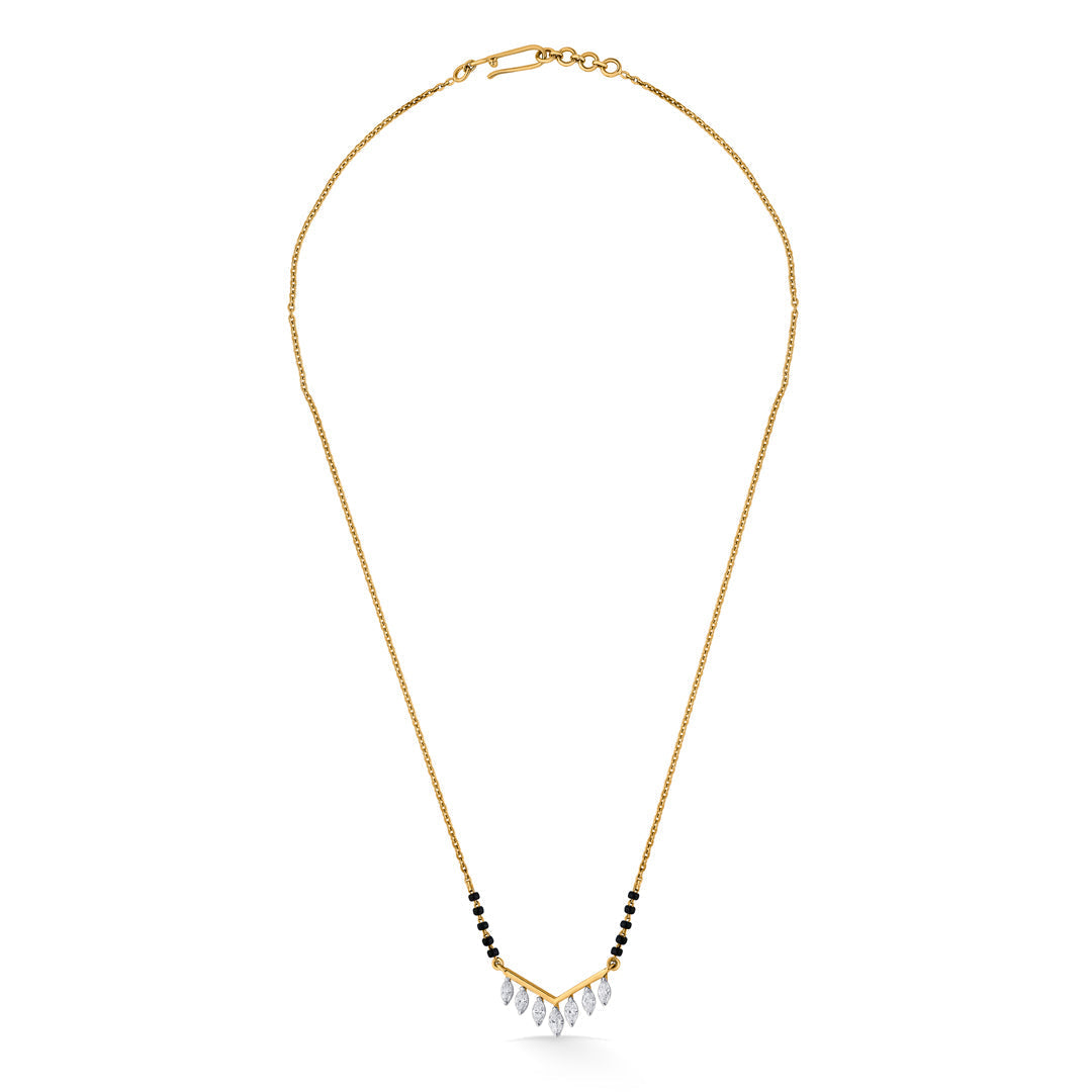 Nova Bond Diamond & Gold Tanmaniya Mangalsutra for Women