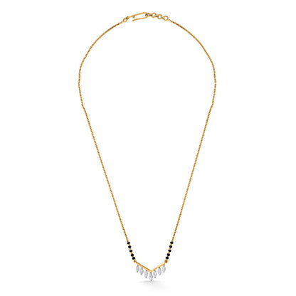 Nova Bond Diamond & Gold Tanmaniya Mangalsutra for Women