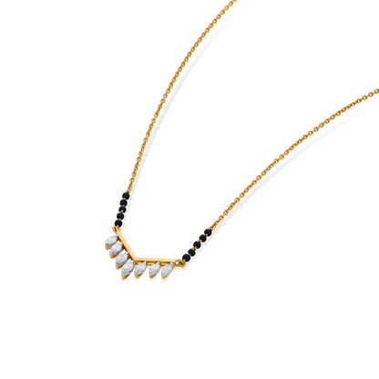 Nova Bond Diamond & Gold Tanmaniya Mangalsutra for Women