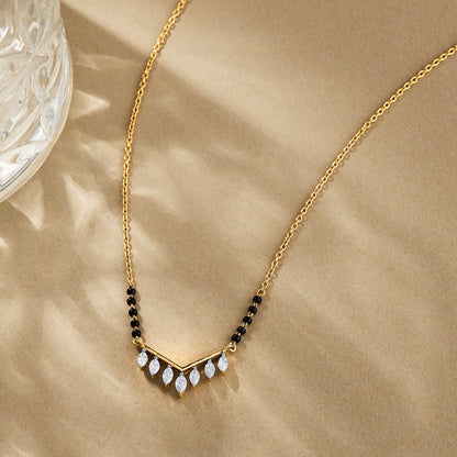 Nova Bond Diamond & Gold Tanmaniya Mangalsutra for Women
