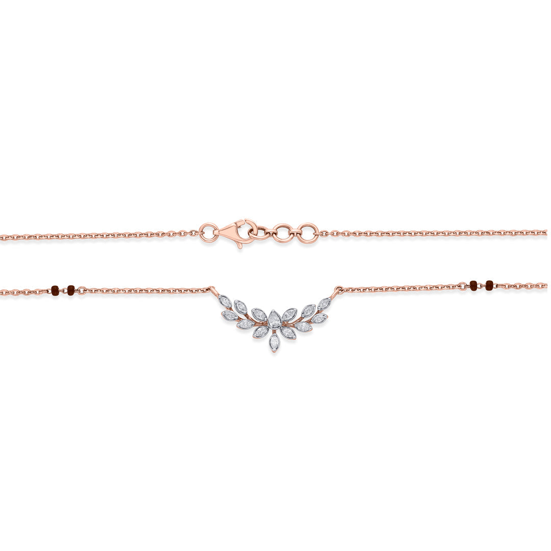Triple Glow Diamond & Gold Tanmaniya Mangalsutra for Women