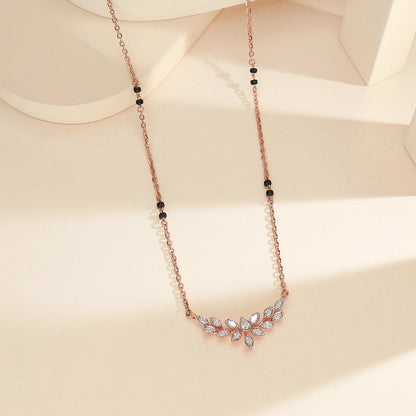 Triple Glow Diamond & Gold Tanmaniya Mangalsutra for Women