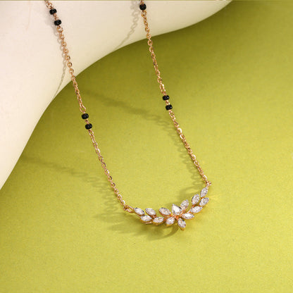 Triple Glow Diamond & Gold Tanmaniya Mangalsutra for Women