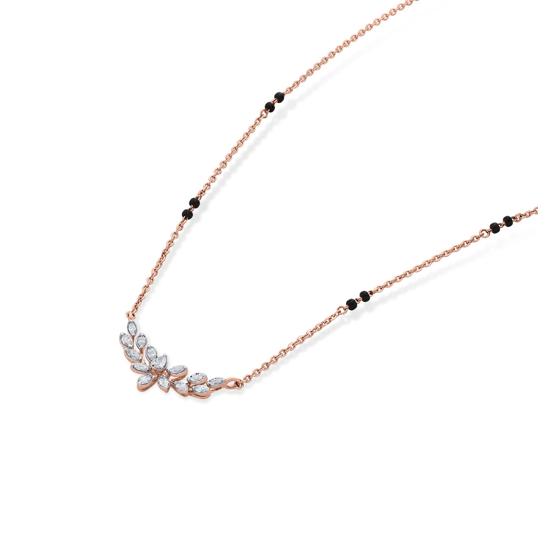 Triple Glow Diamond & Gold Tanmaniya Mangalsutra for Women