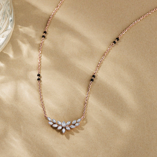 Triple Glow Diamond & Gold Tanmaniya Mangalsutra for Women