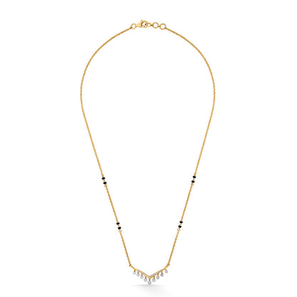 Grace Drop Diamond & Gold Tanmaniya Mangalsutra for Women
