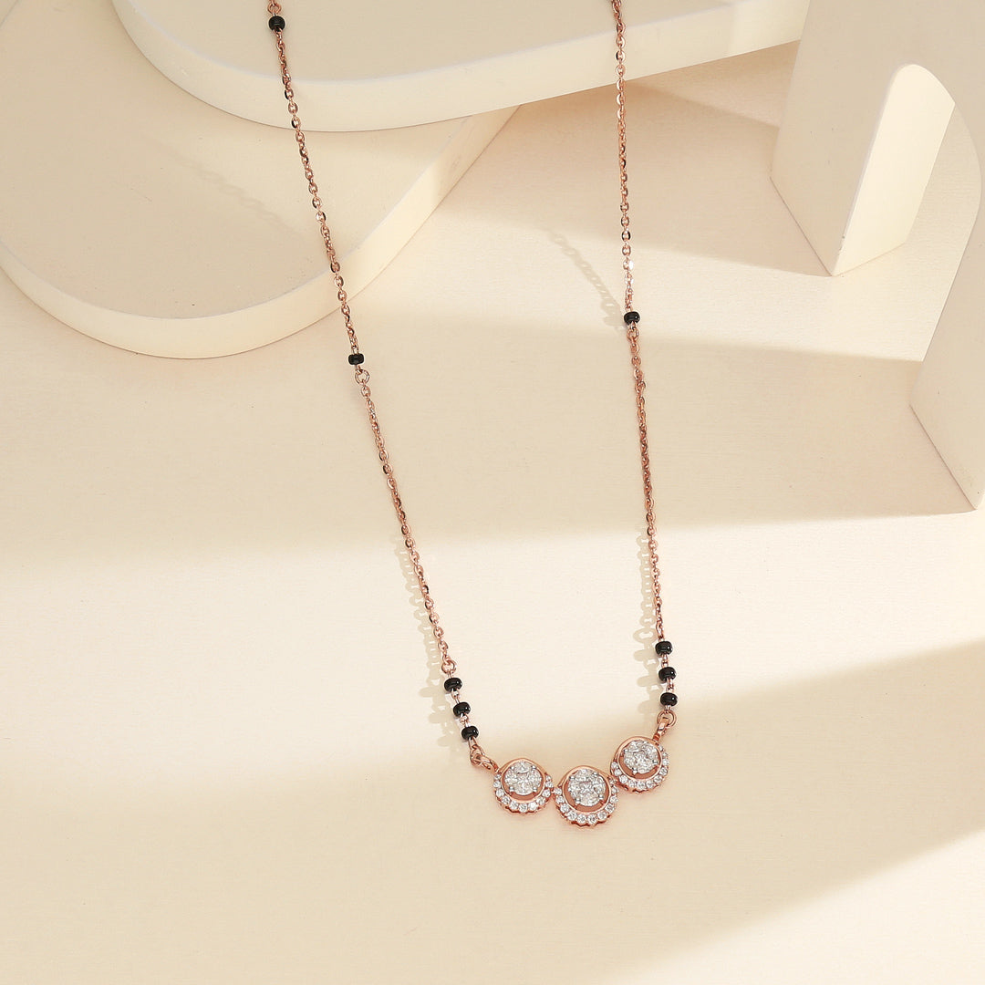 Refined Glow Diamond & Gold Tanmaniya Mangalsutra for Women