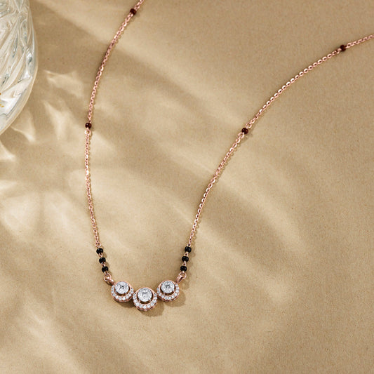 Refined Glow Diamond & Gold Tanmaniya Mangalsutra for Women