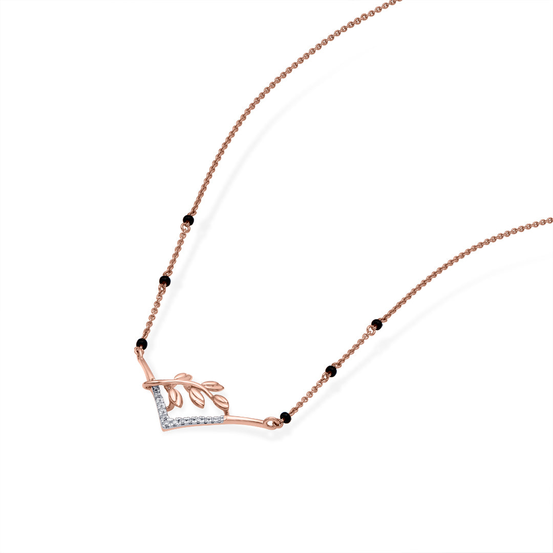 Contemporary Bond Diamond & Gold Tanmaniya Mangalsutra for Women