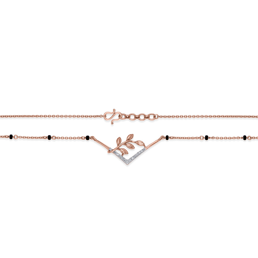 Contemporary Bond Diamond & Gold Tanmaniya Mangalsutra for Women