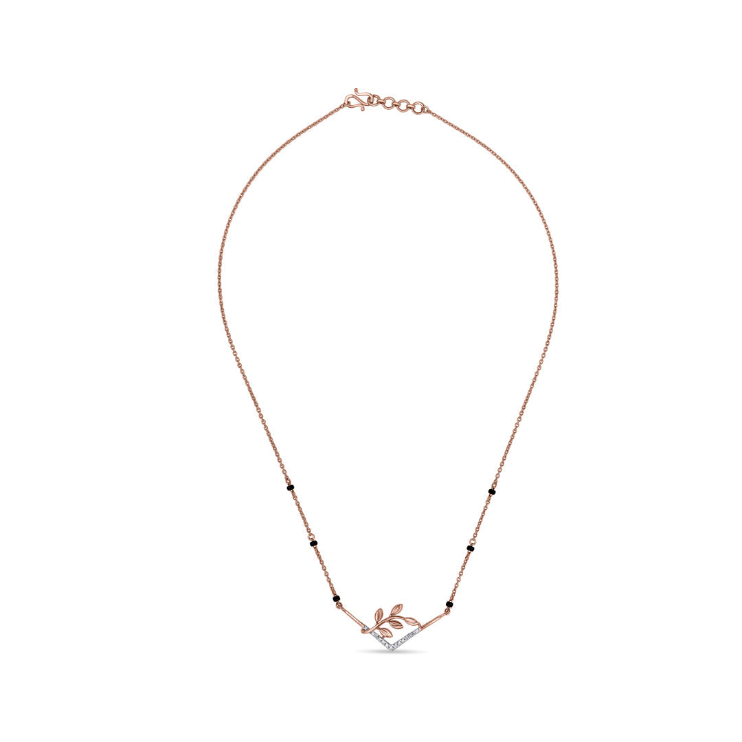 Contemporary Bond Diamond & Gold Tanmaniya Mangalsutra for Women