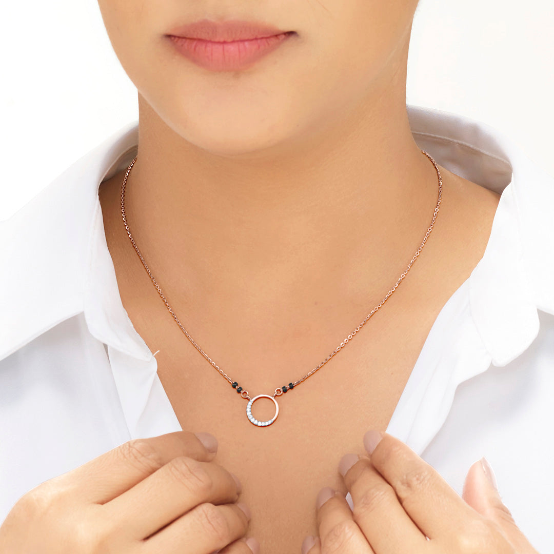 Aurelia Grace Diamond & Gold Tanmaniya Mangalsutra for Women