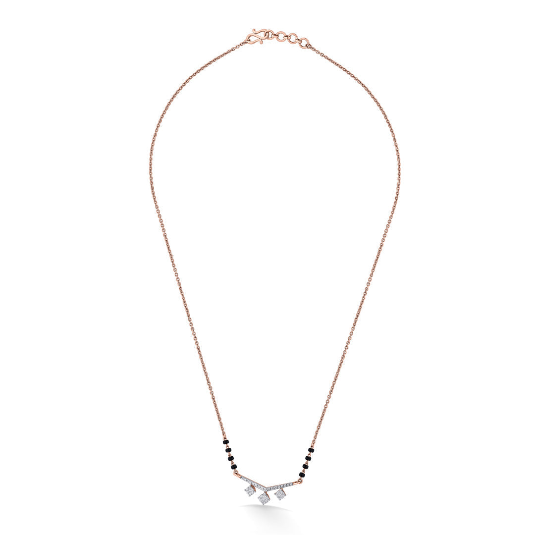 Endless Spark Diamond & Gold Tanmaniya Mangalsutra for Women