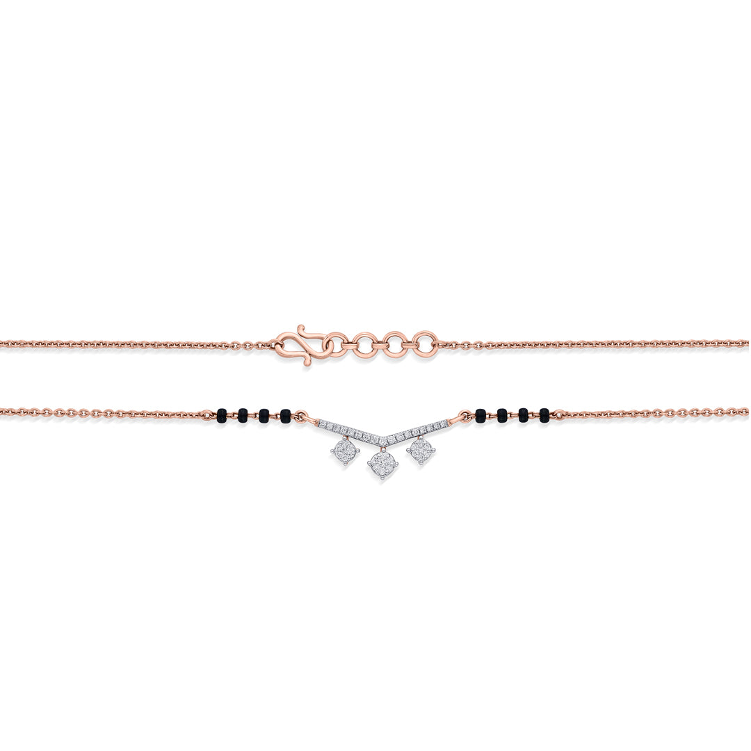 Endless Spark Diamond & Gold Tanmaniya Mangalsutra for Women