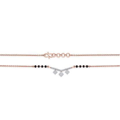 Endless Spark Diamond & Gold Tanmaniya Mangalsutra for Women