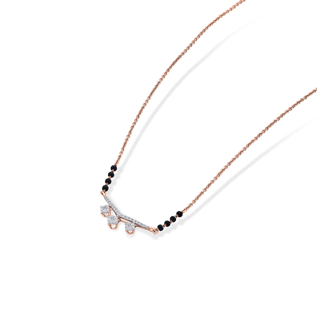 Endless Spark Diamond & Gold Tanmaniya Mangalsutra for Women